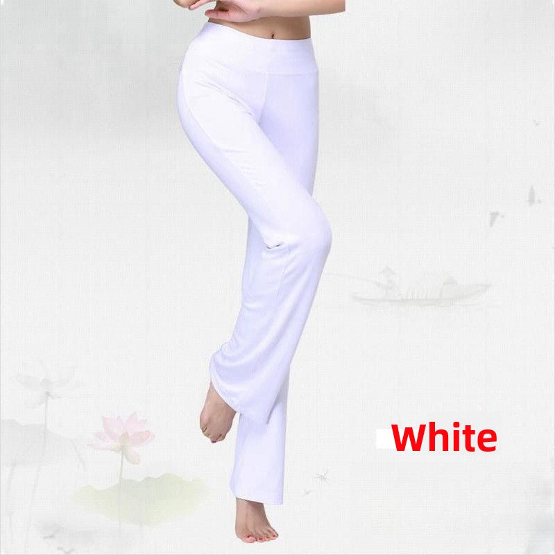 Womens Modal Loose Straight Leg High Waist Yoga Pants