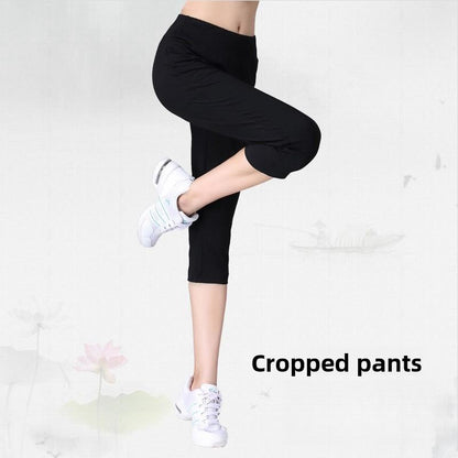 Womens Modal Loose Straight Leg High Waist Yoga Pants