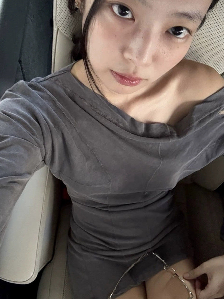 Womens Off-Shoulder Slim Fit Dress