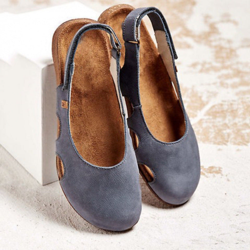 Womens Open-Back Flat Sandals