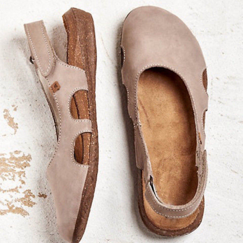 Womens Open-Back Flat Sandals