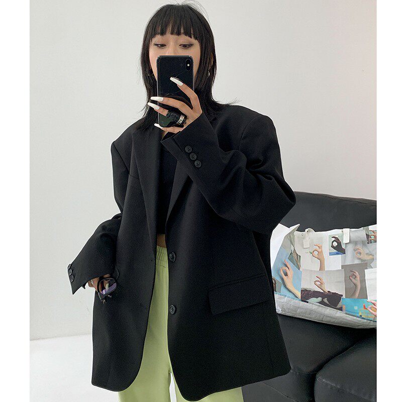 Womens Oversized Black Blazer