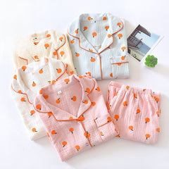 White orange long set