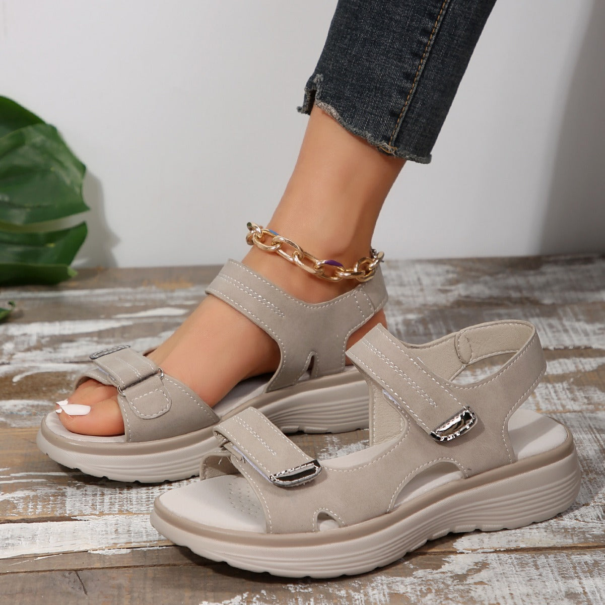 Womens Platform Beach Sandals