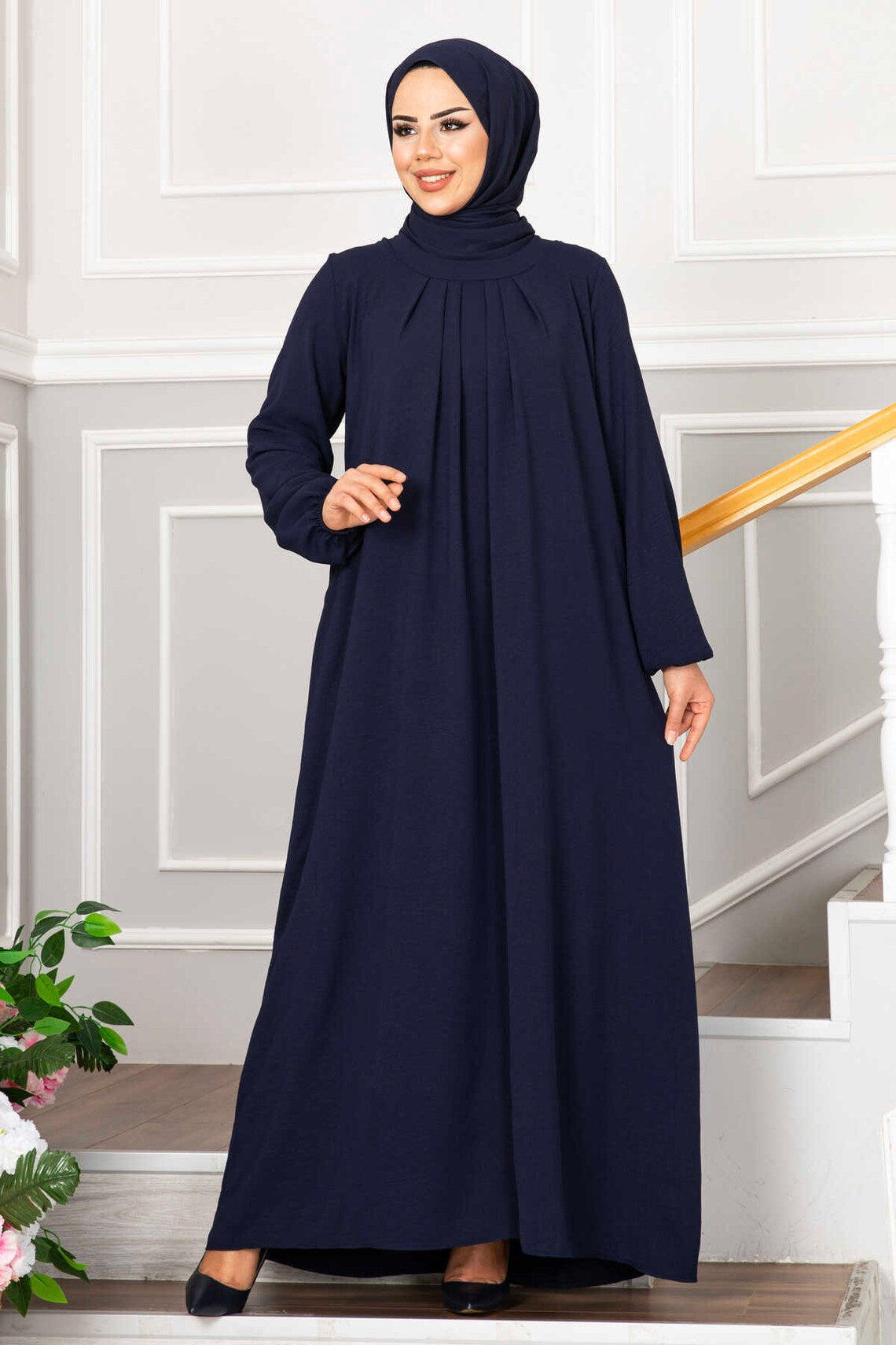 Womens Pleated Long Dress