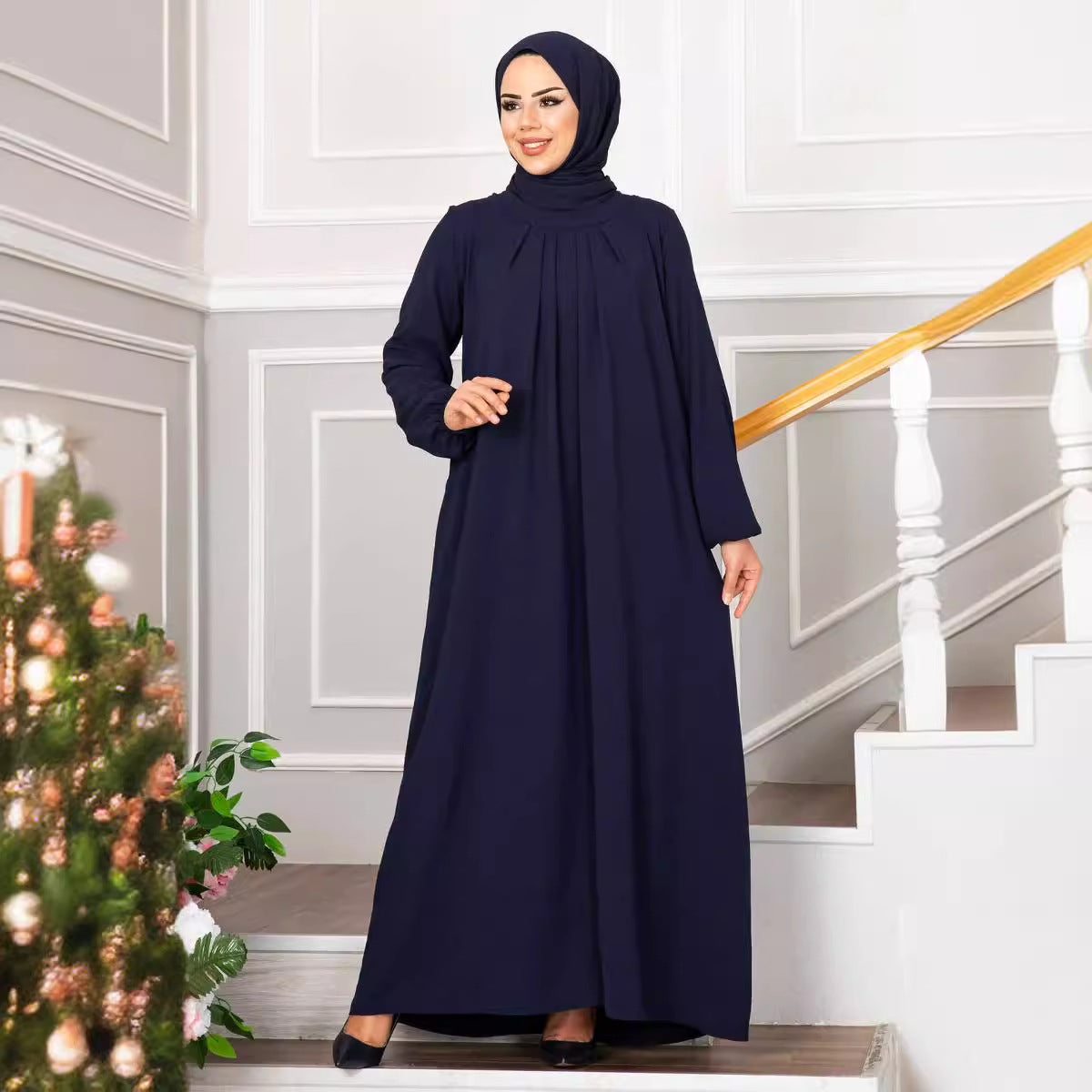 Womens Pleated Long Dress