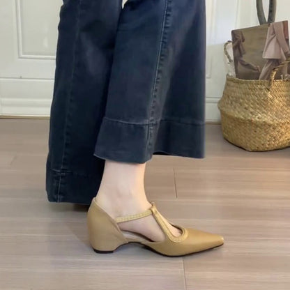 Womens Pointed Toe Mary Jane Sandals