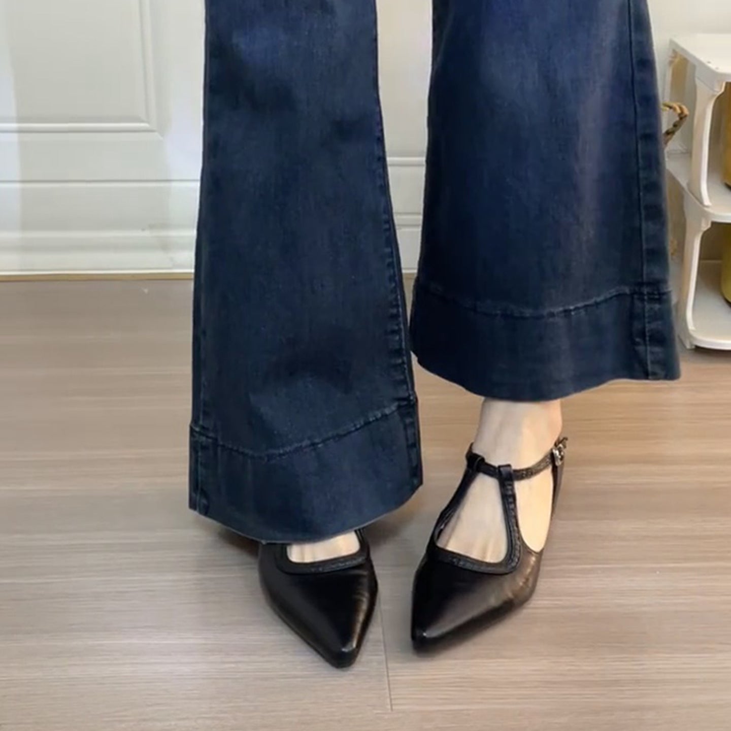 Womens Pointed Toe Mary Jane Sandals