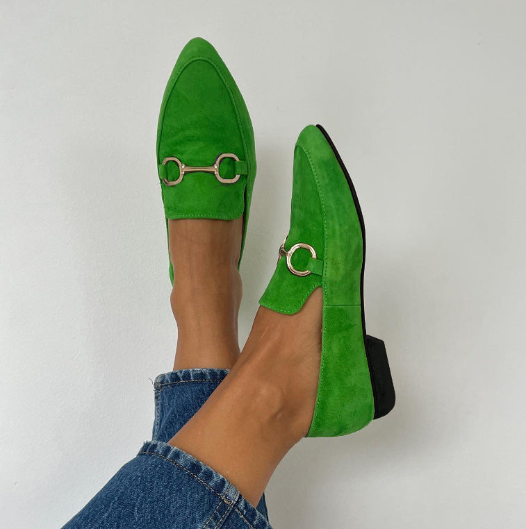 Womens Pointed Toe Suede Mules