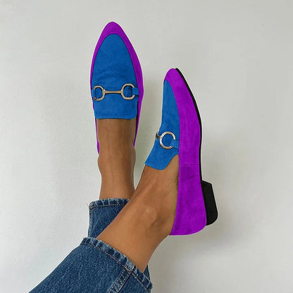 Womens Pointed Toe Suede Mules