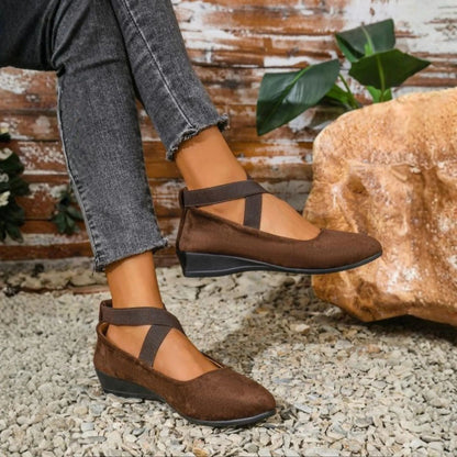 Womens Pointed Toe Wedge Casual Shoes