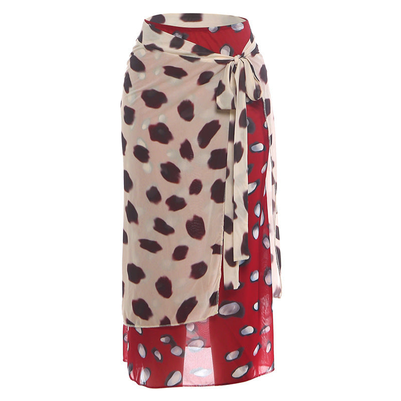 Womens Polka Dot A-line Skirt