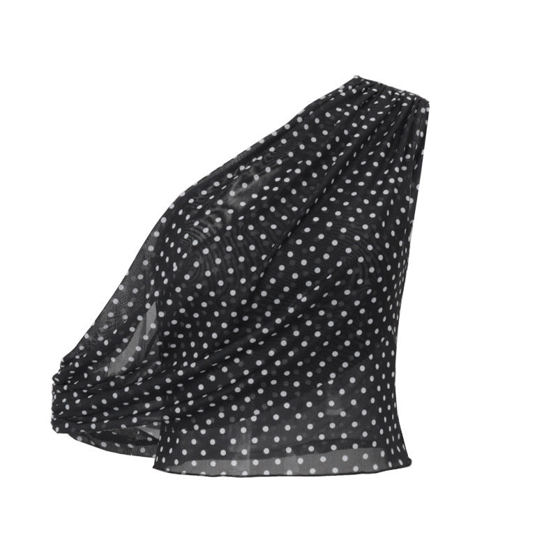 Womens Polka Dot Chiffon Tank Top