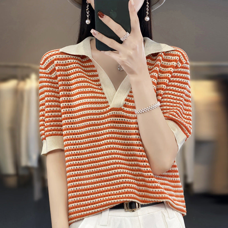 Womens Polo Striped Shirt