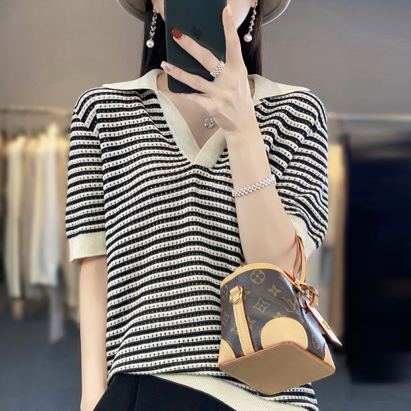 Womens Polo Striped Shirt