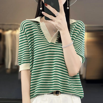 Womens Polo Striped Shirt