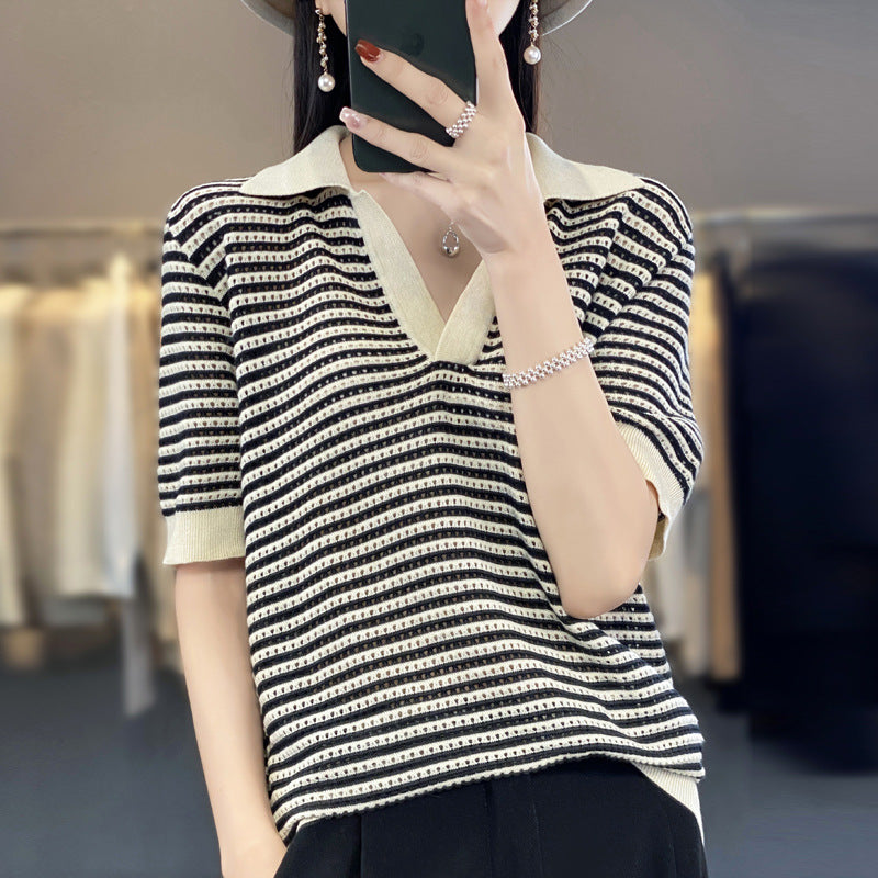 Womens Polo Striped Shirt