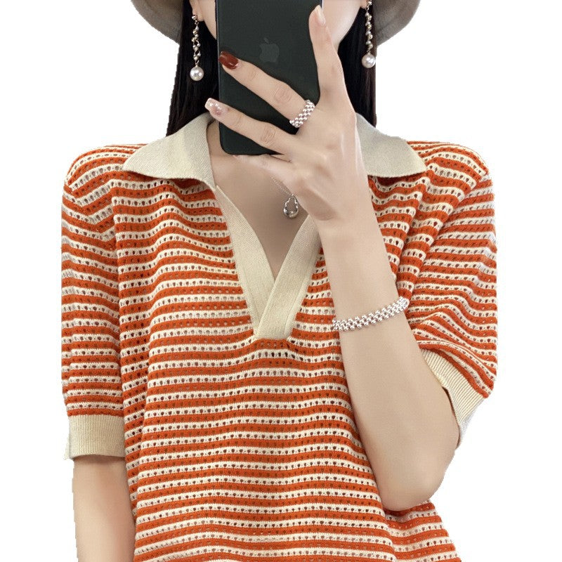 Womens Polo Striped Shirt