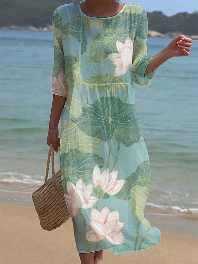 Womens Printed Casual Dress