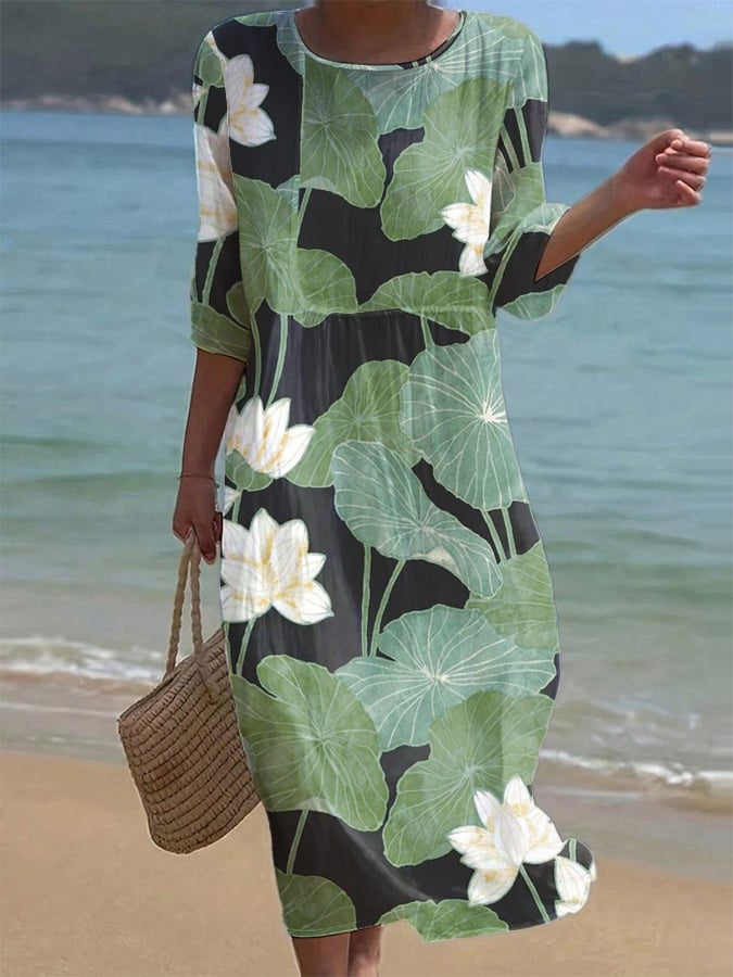 Womens Printed Casual Dress