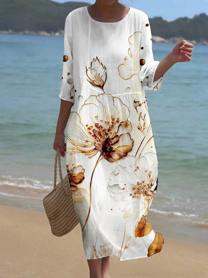 Womens Printed Casual Dress