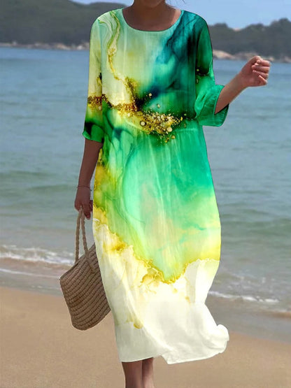 Womens Printed Casual Dress