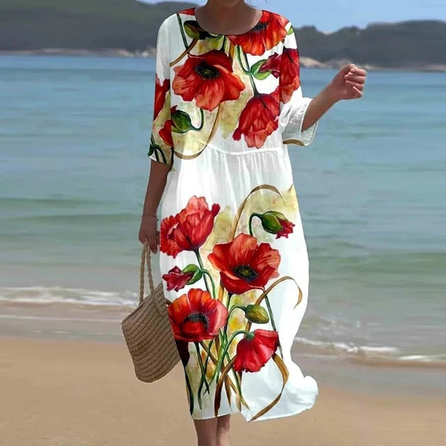 Womens Printed Casual Dress