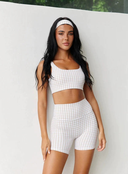 Womens Printed Yoga Set with Chest Support