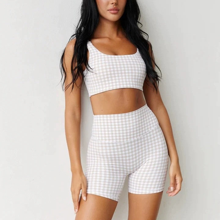 Womens Printed Yoga Set with Chest Support