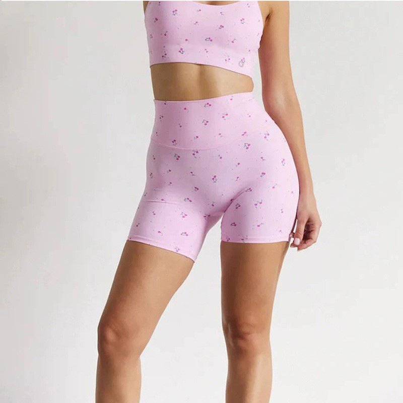 Womens Printed Yoga Set with Chest Support