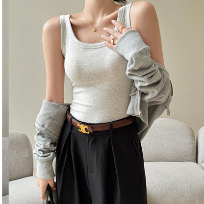 Womens Pure Cotton Sleeveless Camisole Top