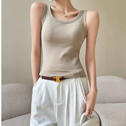 Womens Pure Cotton Sleeveless Camisole Top