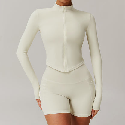Womens Quick-Dry Fitness Zip-Up Jacket