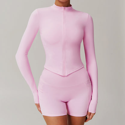 Womens Quick-Dry Fitness Zip-Up Jacket
