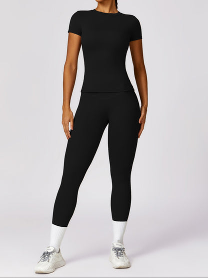 Womens Quick-Dry High-Elastic Yoga Set