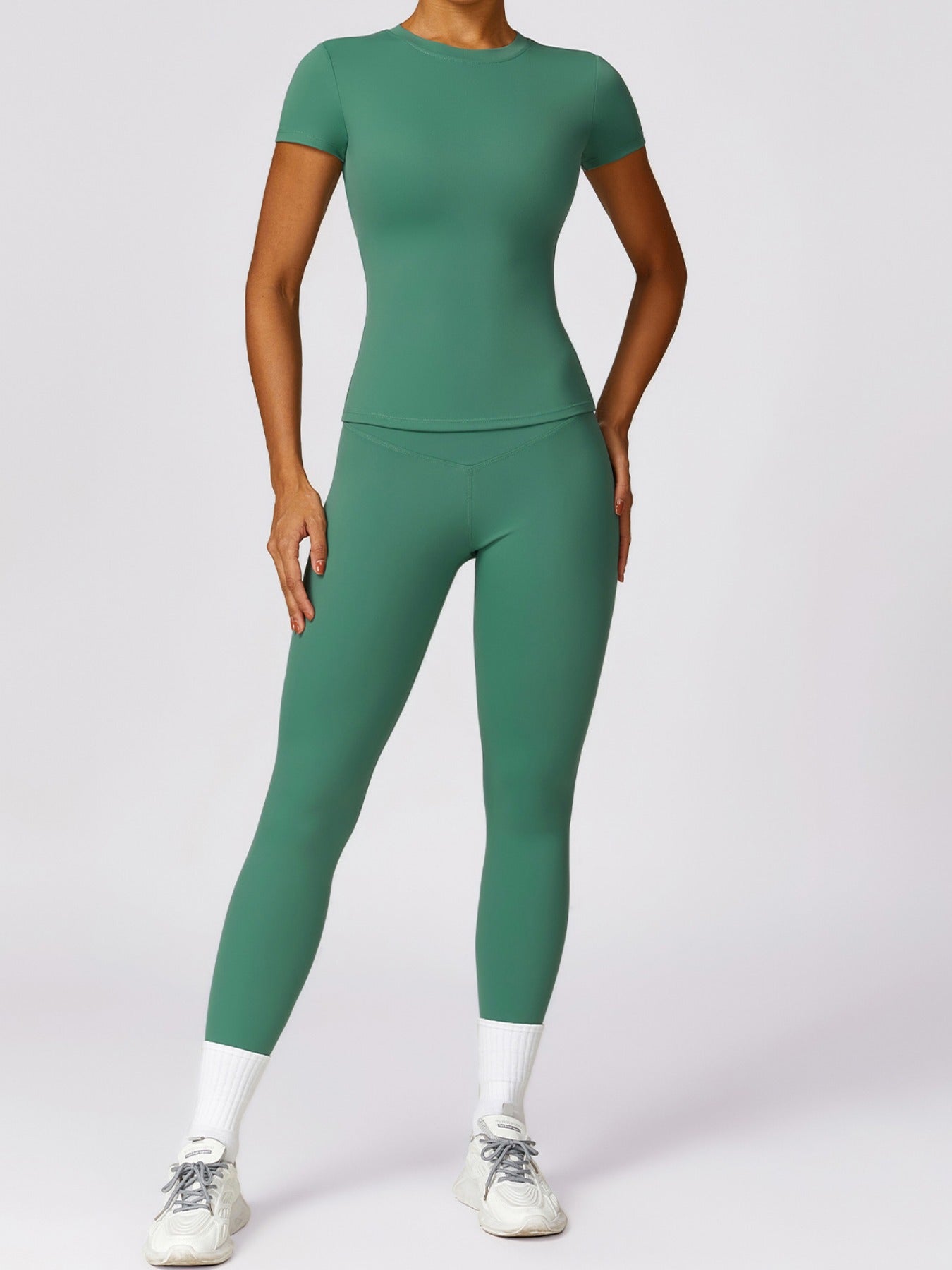 Womens Quick-Dry High-Elastic Yoga Set