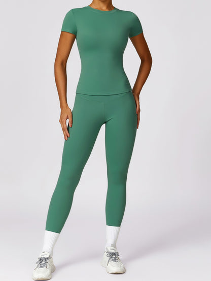 Womens Quick-Dry High-Elastic Yoga Set