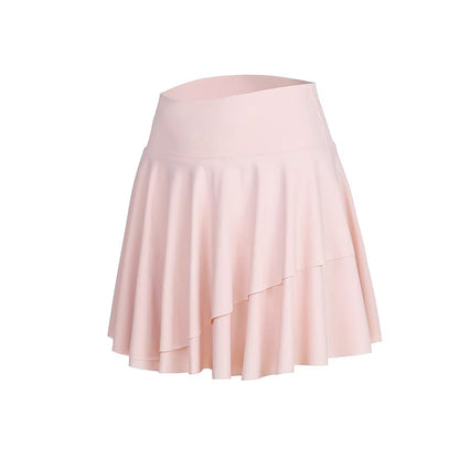 Womens Quick-Dry High Waist Pleated Sports Skirt