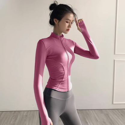 Womens Quick-Dry Sports Yoga Running Jacket