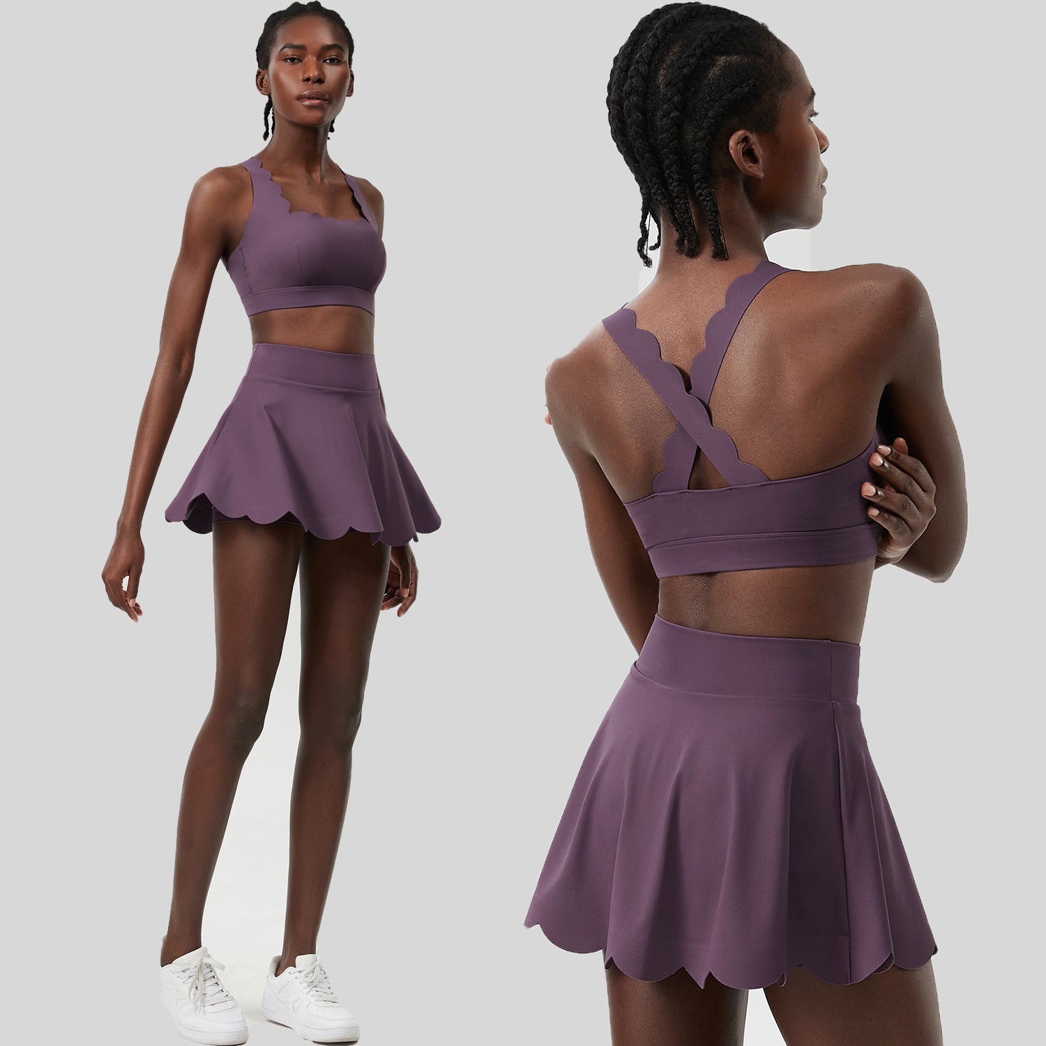 Womens Quick-Dry Tennis Two-Piece Set