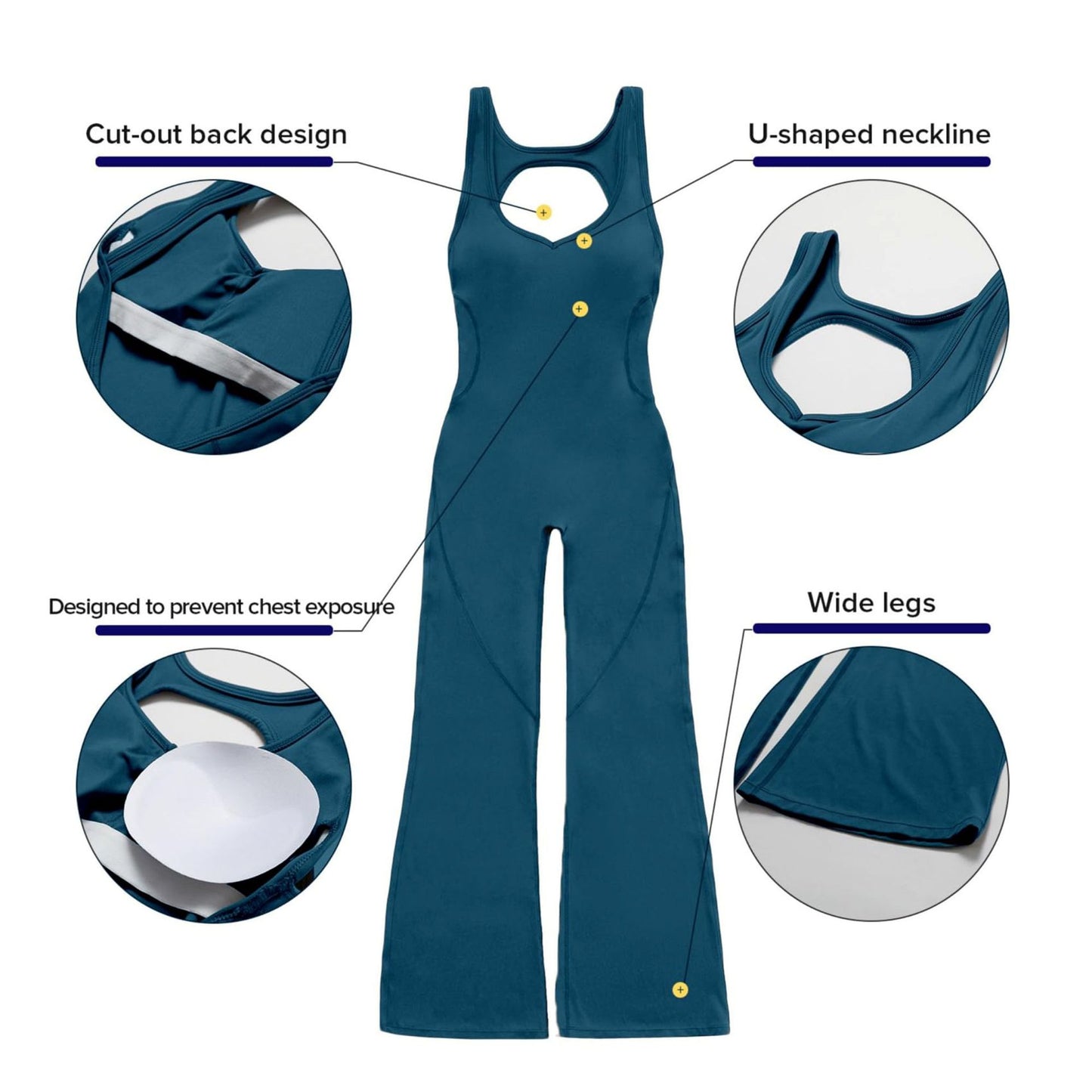 Womens Quick-Dry Yoga Bodysuit