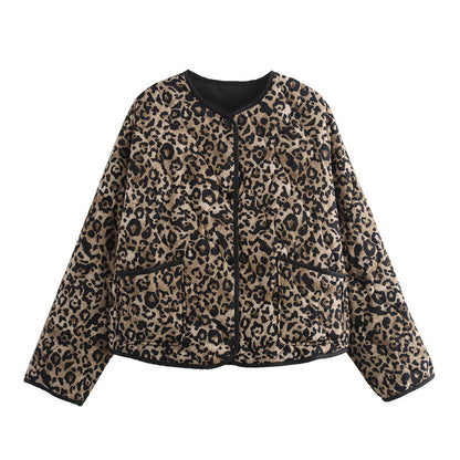 Womens Quilted Print Jacket