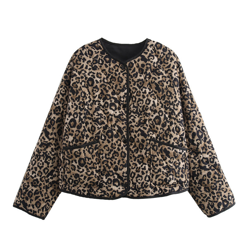 Womens Quilted Print Jacket