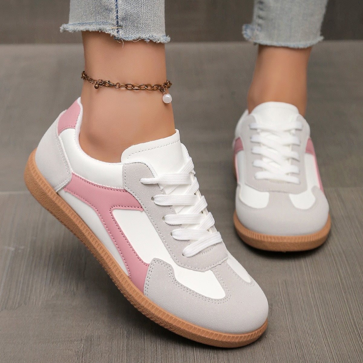 Womens Retro Flat Sports Shoes