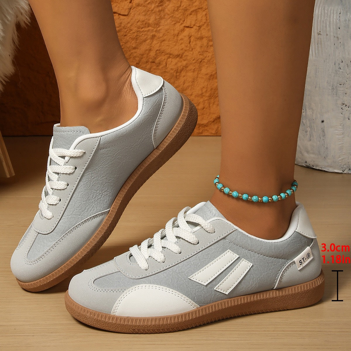 Womens Retro Flat Sports Shoes
