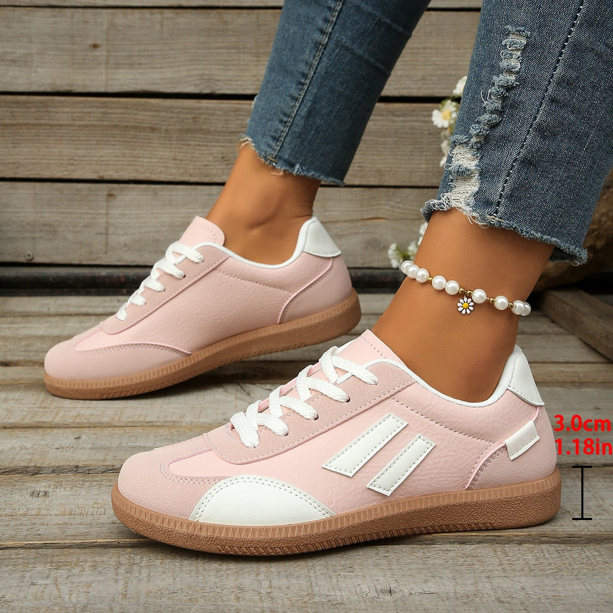 Womens Retro Flat Sports Shoes