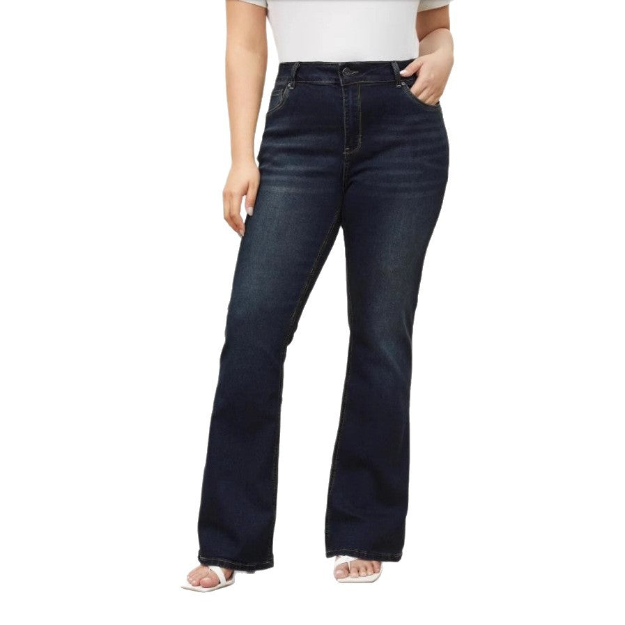 Womens Retro Straight Leg Denim Pants
