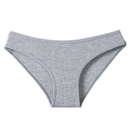 Womens Ribbed Cotton Underwear
