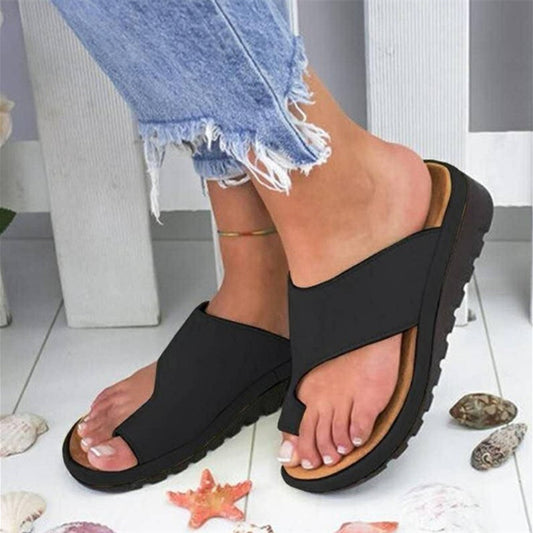 Womens Roman Leather Slippers