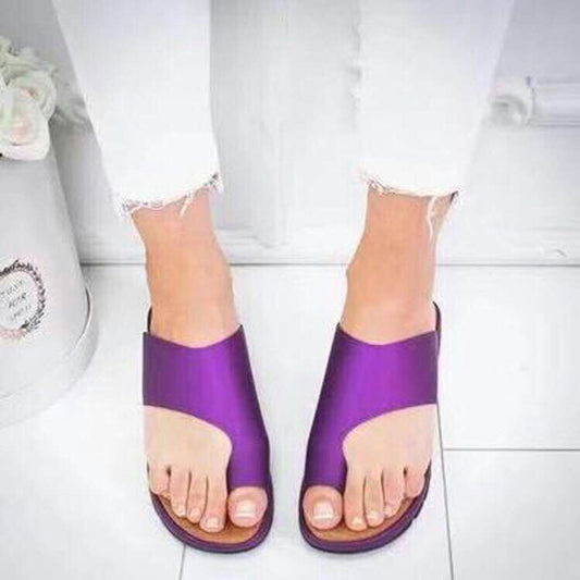 Womens Roman Leather Slippers